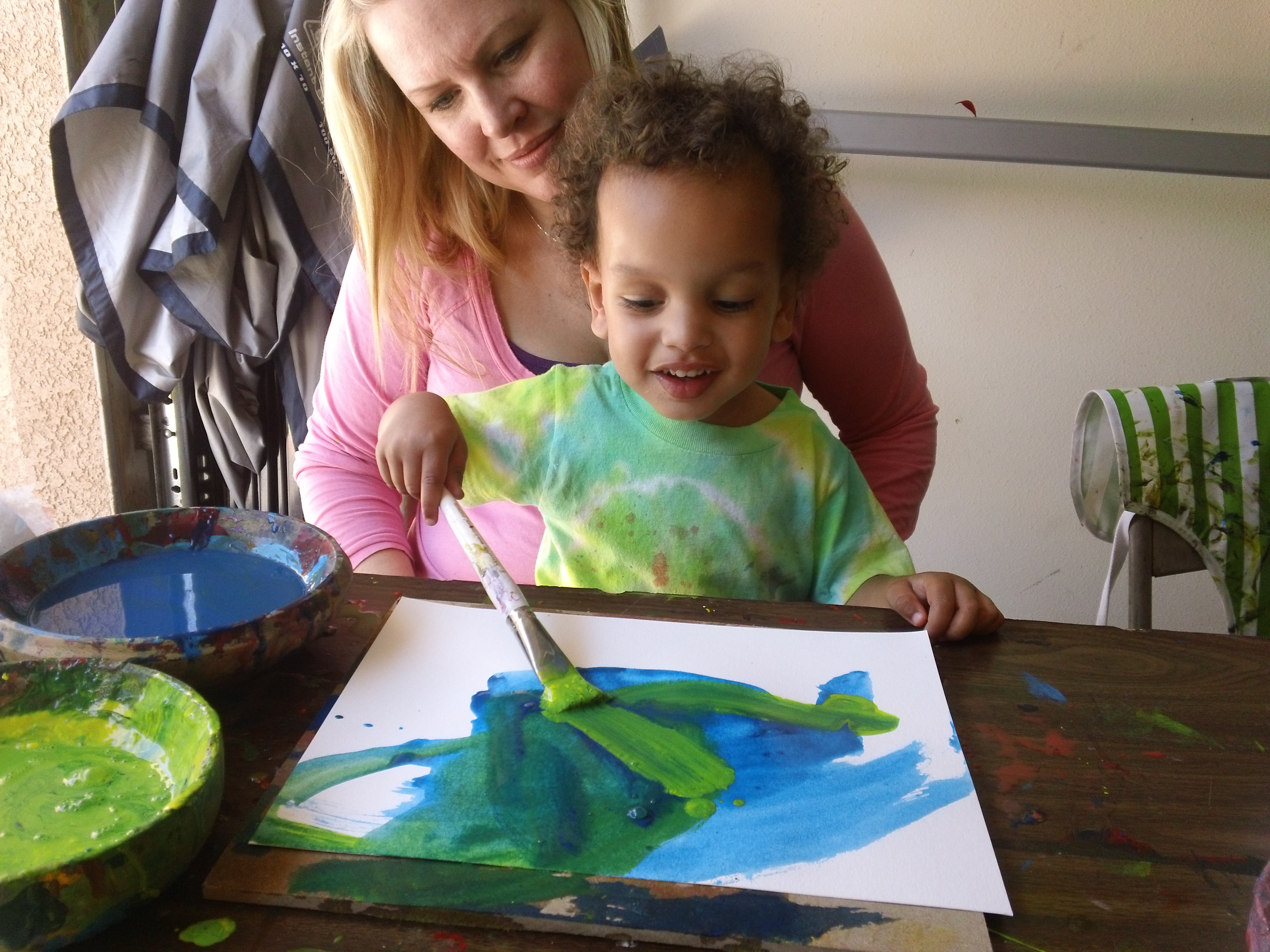 Watercolor Painting with Toddlers