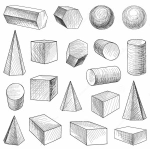 Drawing Everyday Art Supplies with Shapes (6 pages)  Everyday art, Drawing  supplies, Practice drawing shapes