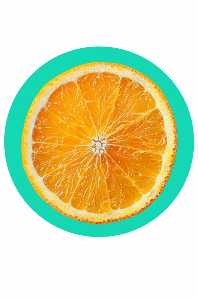 Kids Geometric Symmetry Fruit Drawing Lesson, orange