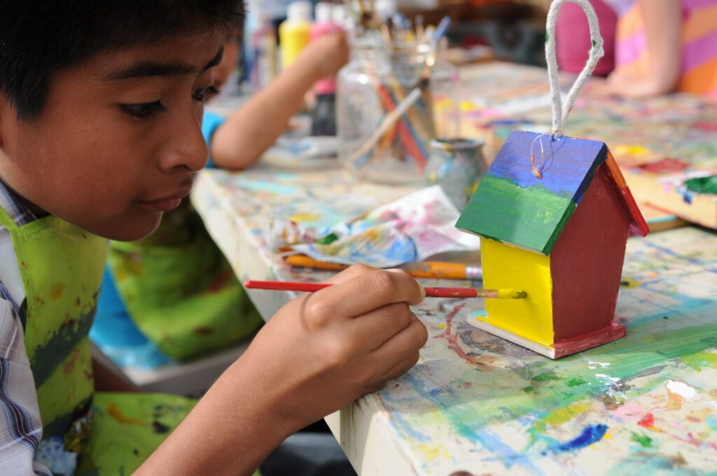 Kids Painting Activities For Teaching Resource | PBS | Tate Museum, boy wood craft painting