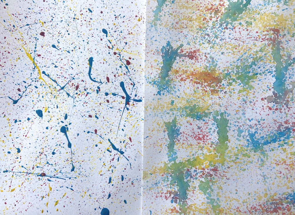 splatter paint with kids