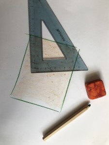 teach drawing lessons to children, art elements. this is a drawing of a square using color pencil